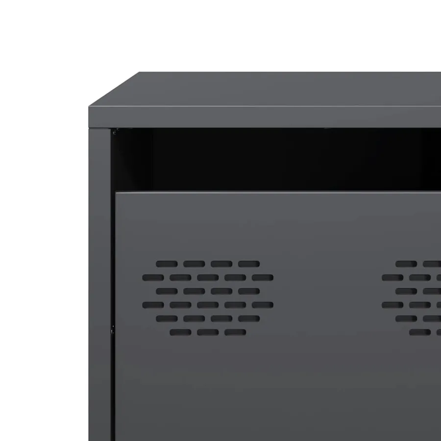 Table basse anthracite 68,5x50x43,5 cm acier laminé à froid - 12
