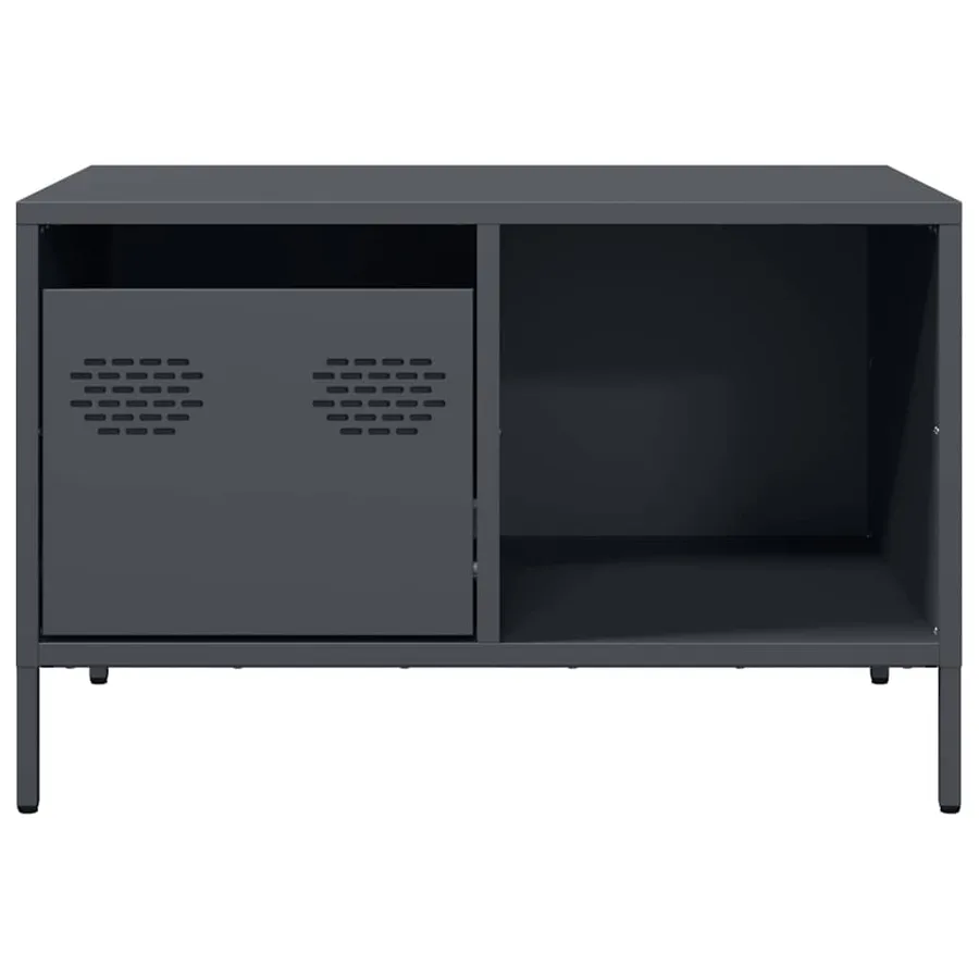 Table basse anthracite 68,5x50x43,5 cm acier laminé à froid - 6