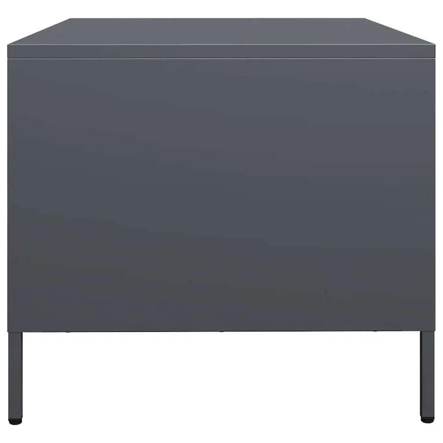 Table basse anthracite 68,5x50x43,5 cm acier laminé à froid - 7