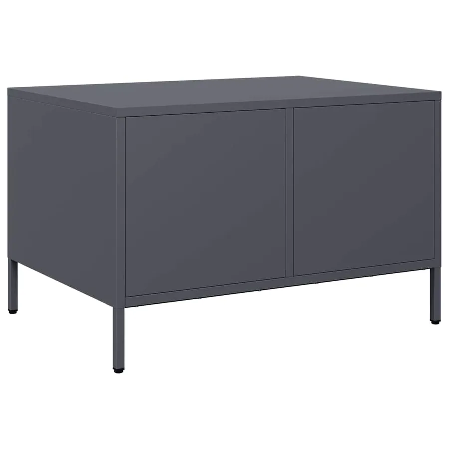 Table basse anthracite 68,5x50x43,5 cm acier laminé à froid - 8