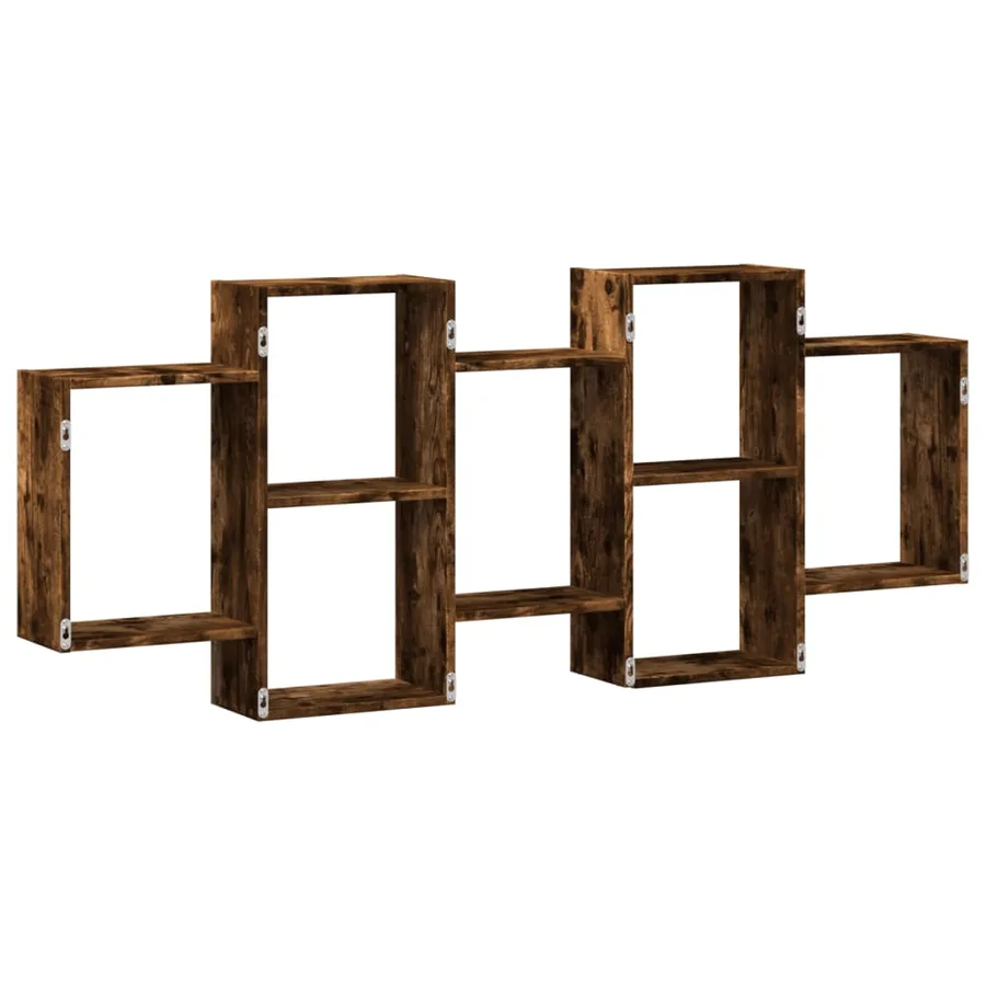 Étagère murale chêne fumé 159x18x65 cm bois d'ingénierie - 6