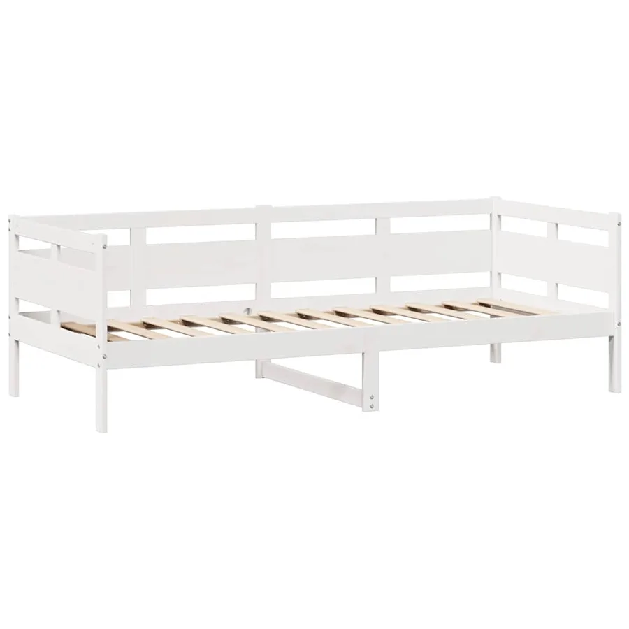 Lit de jour et tiroirs sans matelas blanc 90x200 cm bois massif - 7