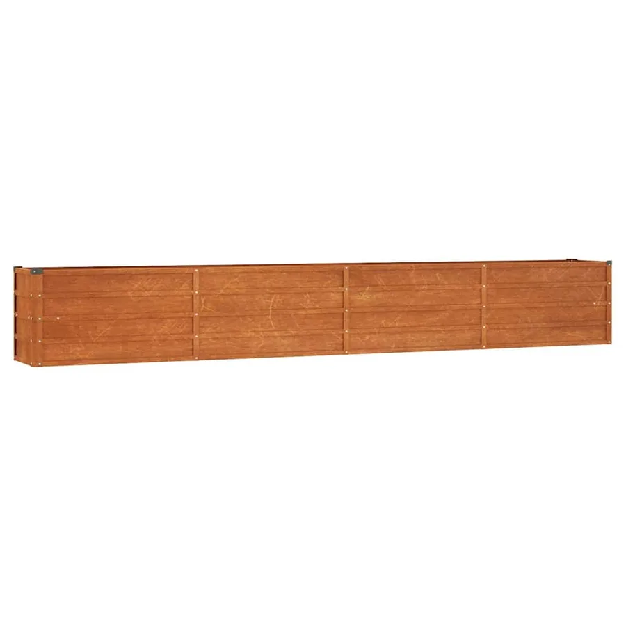 Lit surélevé de jardin rouillé 320x40x45 cm acier corten - 2