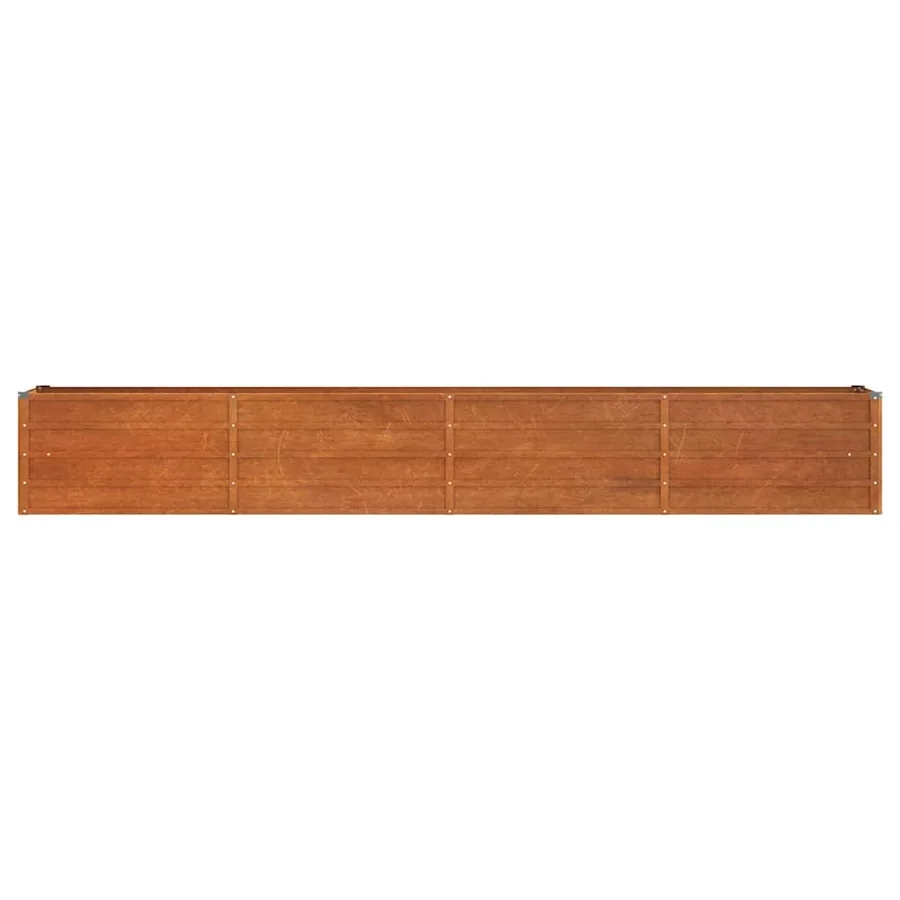 Lit surélevé de jardin rouillé 320x40x45 cm acier corten - 4