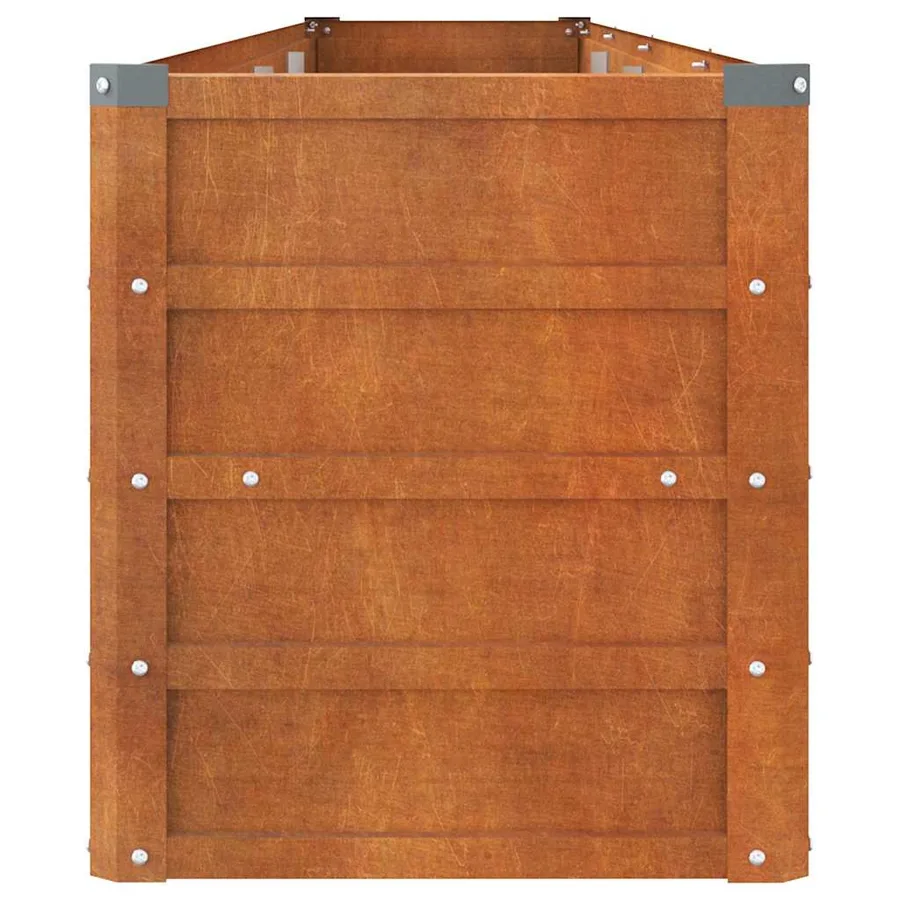 Lit surélevé de jardin rouillé 320x40x45 cm acier corten - 5