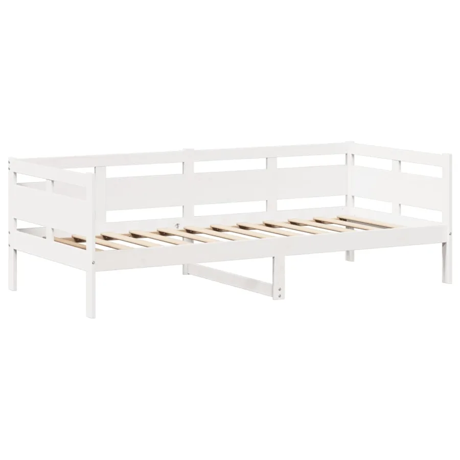 Lit de jour avec toit sans matelas blanc 80x200 cm bois massif - 6