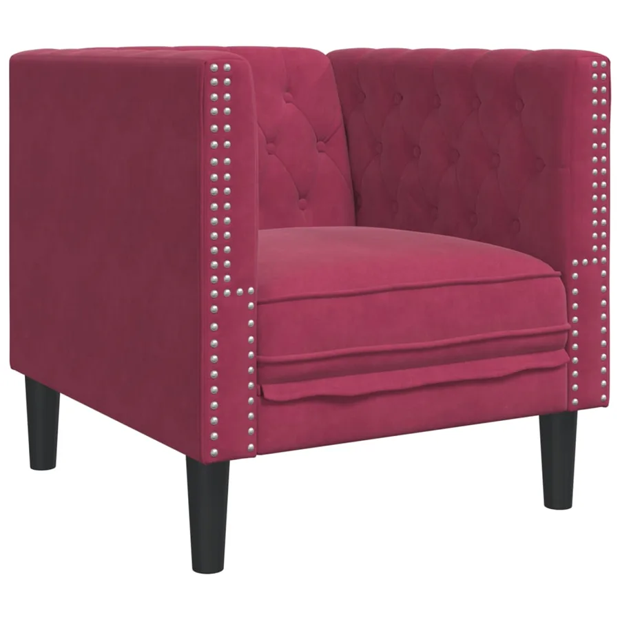 Ensemble de canapé Chesterfield et traversins 3 pcs velours - 6