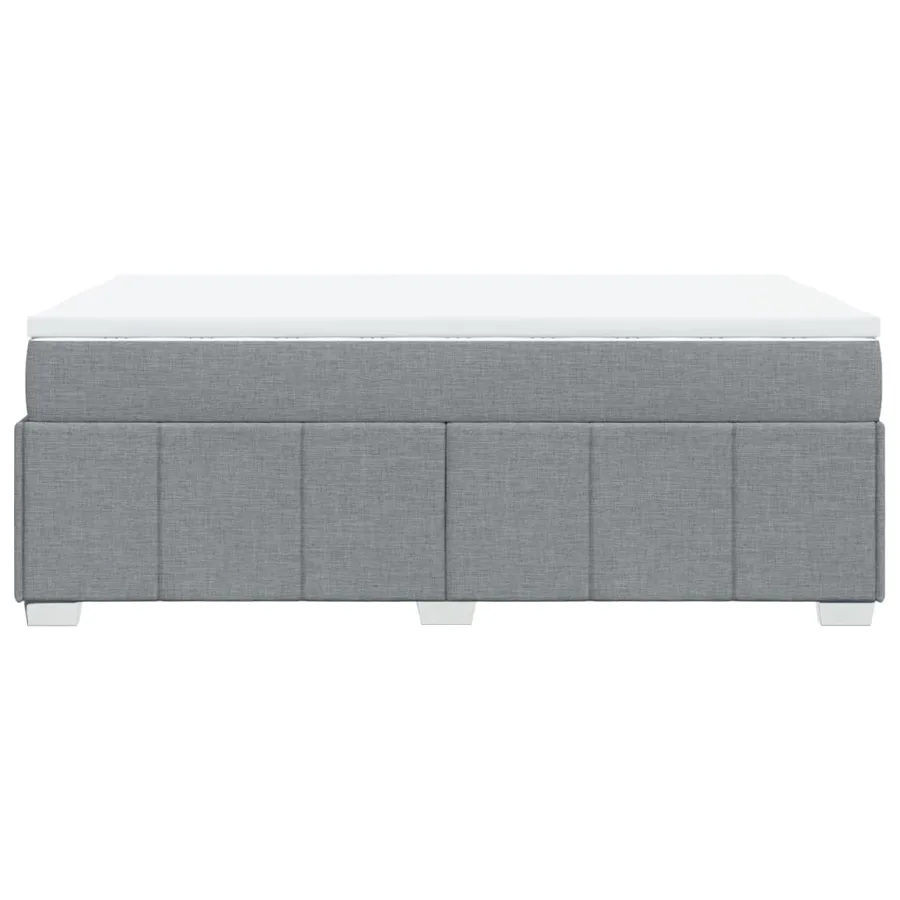 Sommier à lattes de lit et matelas gris clair 120x190 cm tissu - 8