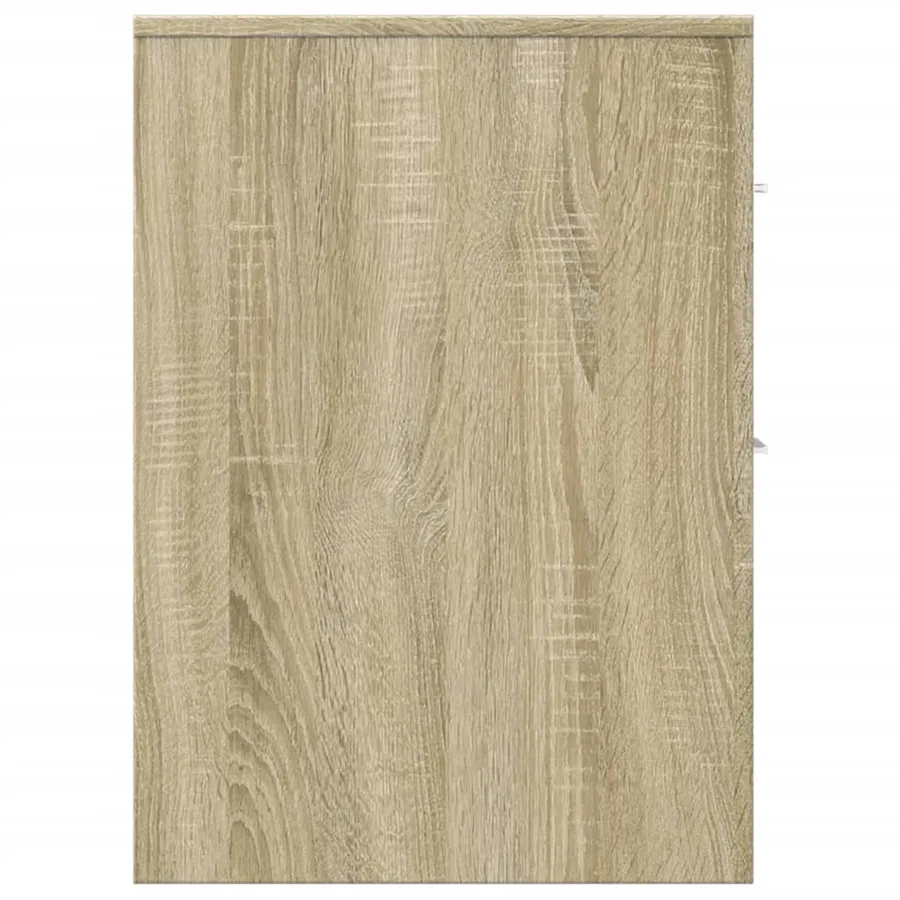 Armoire de salle de bain étroite avec roulettes chêne sonoma - 5