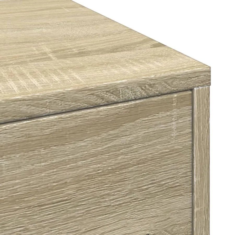 Armoire de salle de bain étroite avec roulettes chêne sonoma - 9