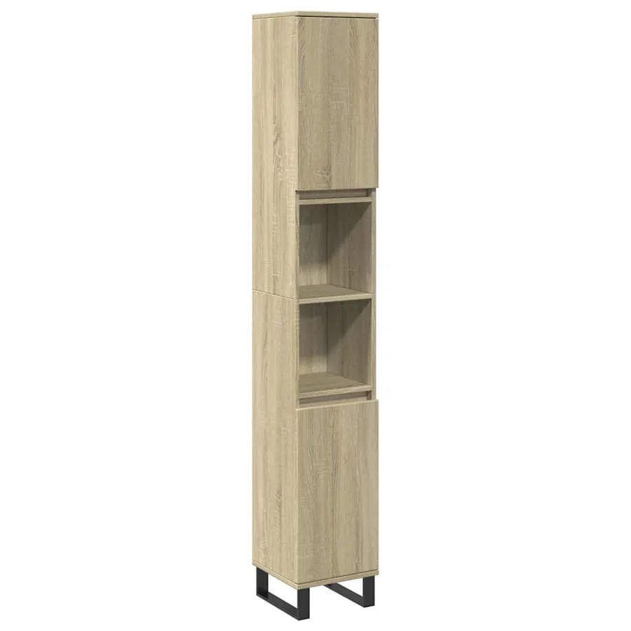 Ensemble de meubles de salle de bain 3 pcs chêne sonoma - 4