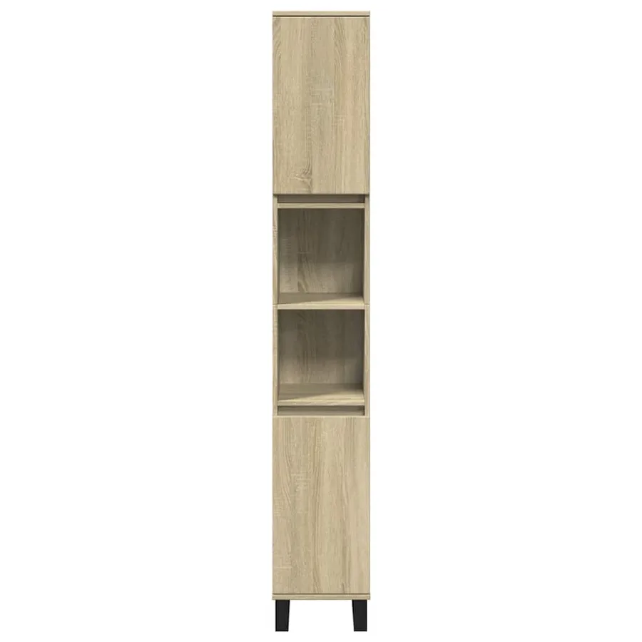 Ensemble de meubles de salle de bain 3 pcs chêne sonoma - 5