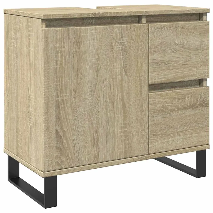Ensemble de meubles de salle de bain 3 pcs chêne sonoma - 9