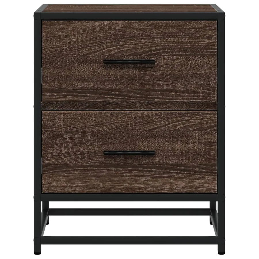 Tables de chevet 2 pcs chêne marron 40x31x50 cm bois ingénierie - 5