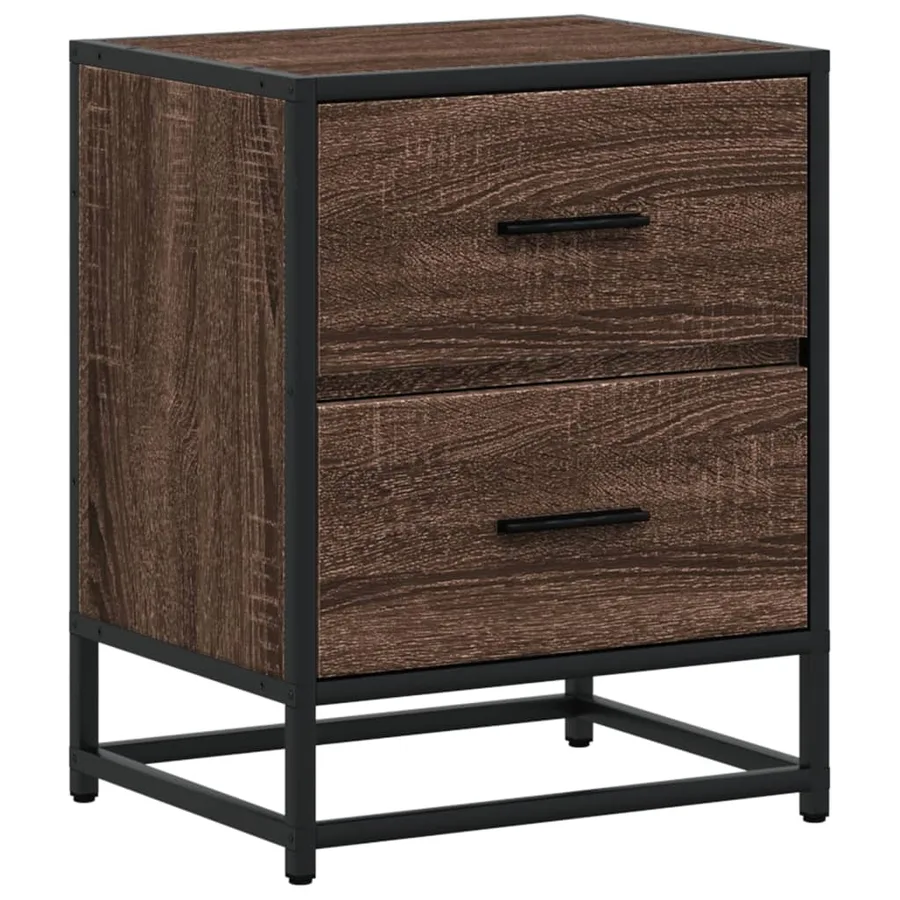 Tables de chevet 2 pcs chêne marron 40x31x50 cm bois ingénierie - 6