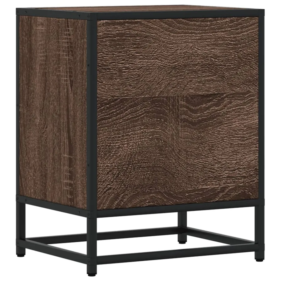 Tables de chevet 2 pcs chêne marron 40x31x50 cm bois ingénierie - 8