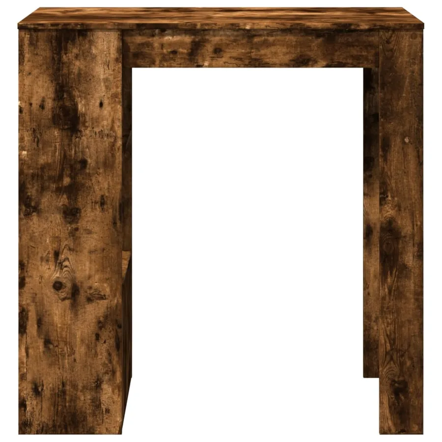 Table de bar avec étagères chêne fumé bois d'ingénierie - 4