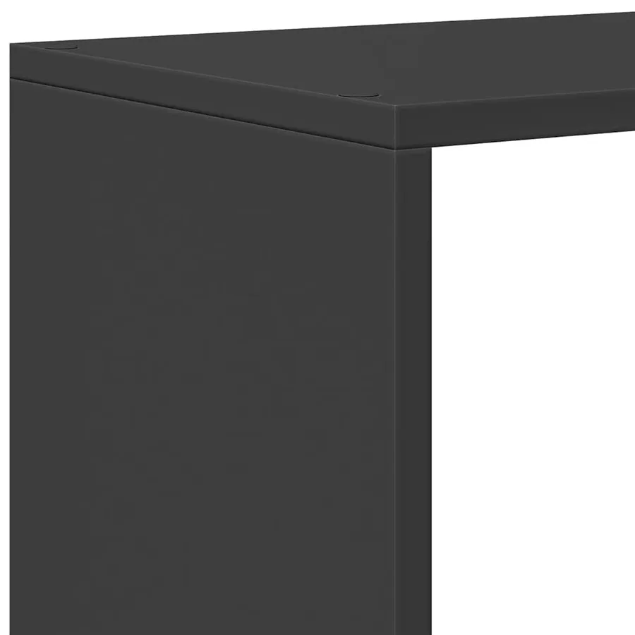 Étagère séparatrice de pièce à 3 niveaux noir 123x29x123 cm - 9