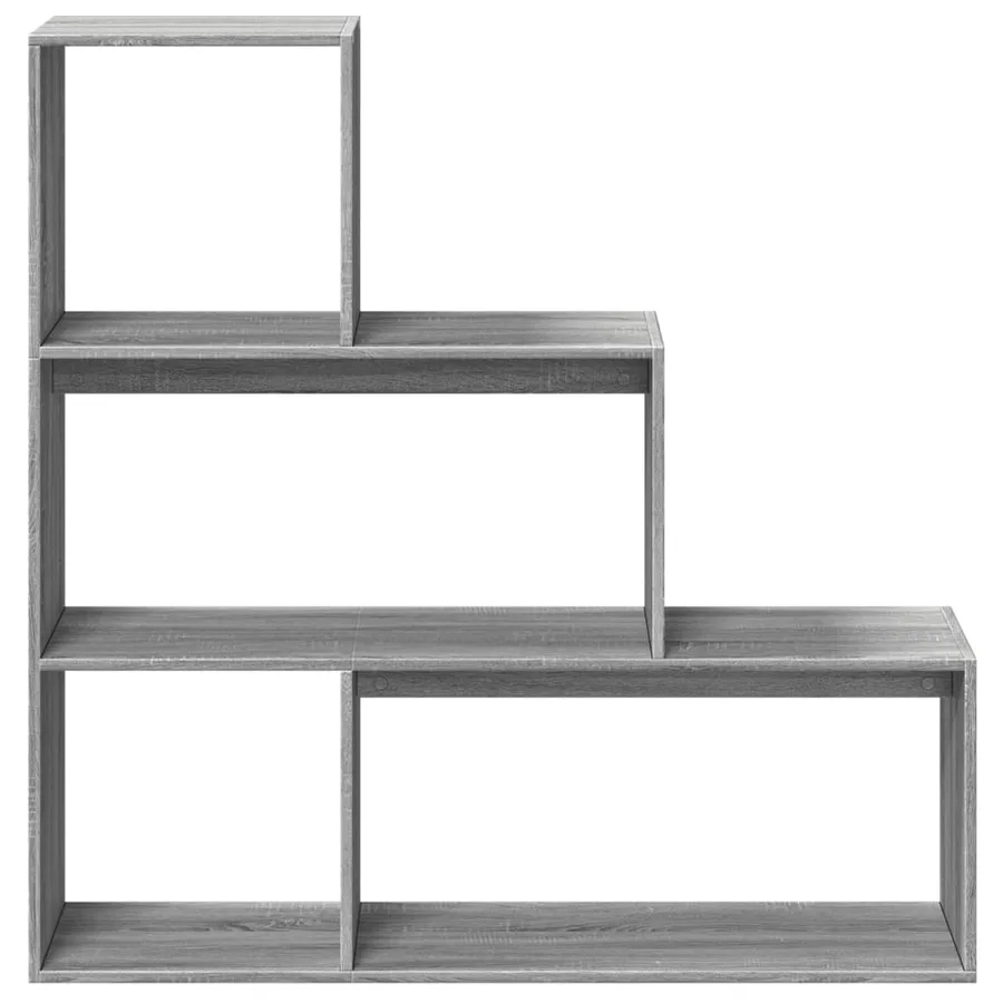 Étagère séparatrice de pièce 3niveaux sonoma gris 123x29x123 cm - 5