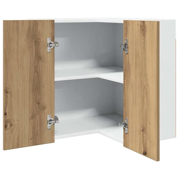 Armoire d'angle suspendue "Lyon" Chêne artisanal 57 x 57 x 60 cm Bois d'ingénierie