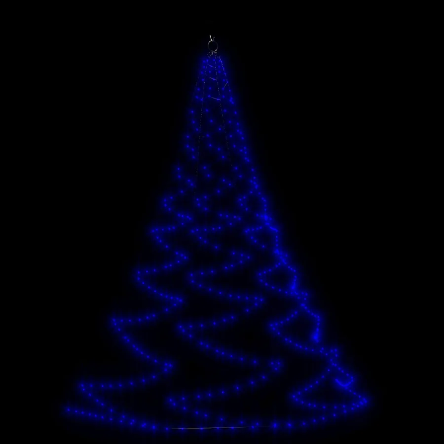 Arbre mural avec crochet métallique 260 LED bleu 3 m Int/Ext - 2
