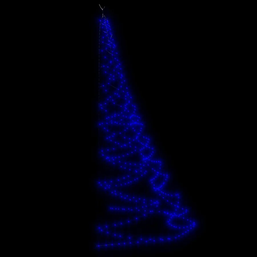 Arbre mural avec crochet métallique 260 LED bleu 3 m Int/Ext - 4