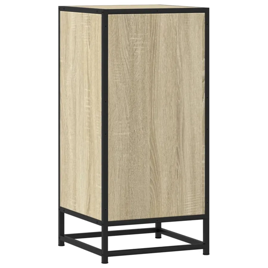 Buffet chêne sonoma 35,5x35x76 cm bois d'ingénierie et métal - 6