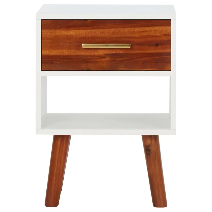 Table de chevet Bois d'acacia massif 40x30x57 cm - 2