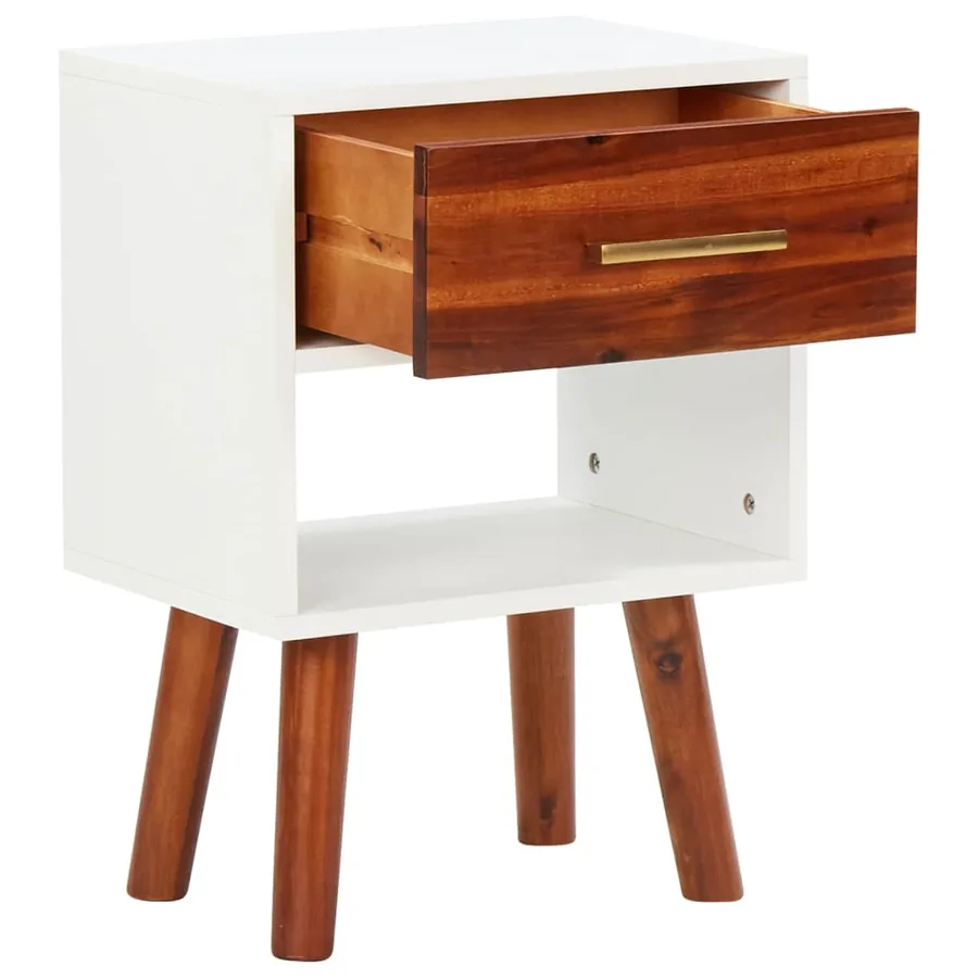 Table de chevet Bois d'acacia massif 40x30x57 cm - 3
