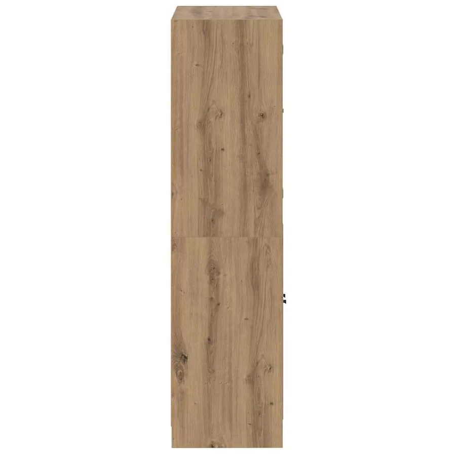 Buffet haut avec portes chêne artisanal bois d'ingénierie - 6