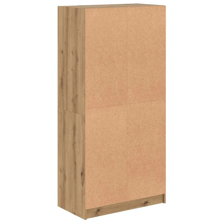 Buffet haut avec portes chêne artisanal bois d'ingénierie - 7