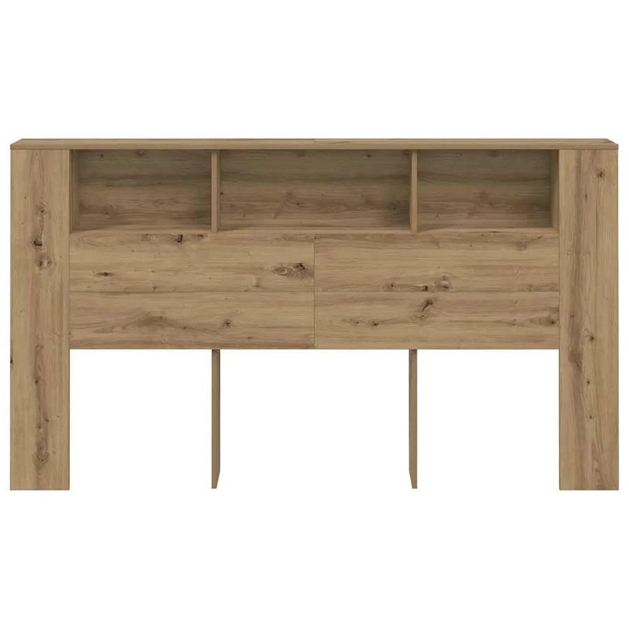 Armoire de tête de lit chêne artisanal 180x18,5x102,5 cm - 4