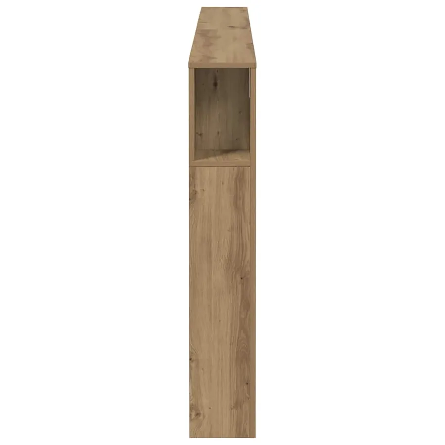 Armoire de tête de lit chêne artisanal 180x18,5x102,5 cm - 5