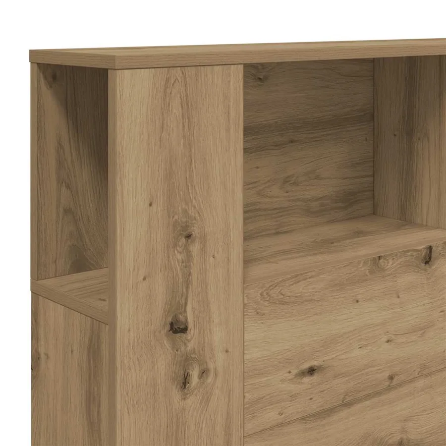 Armoire de tête de lit chêne artisanal 180x18,5x102,5 cm - 7
