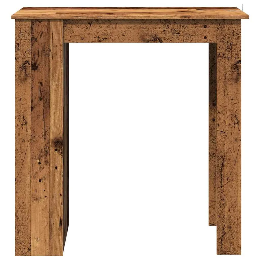 Table de bar avec étagère vieux bois bois d'ingénierie - 4
