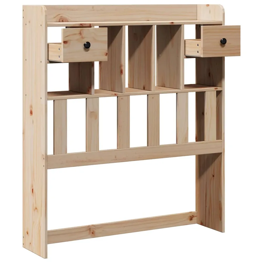 Tête de lit avec rangement 100 cm bois massif de pin - 4