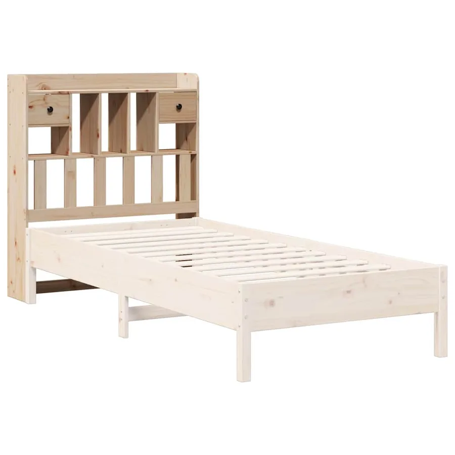 Tête de lit avec rangement 100 cm bois massif de pin - 7