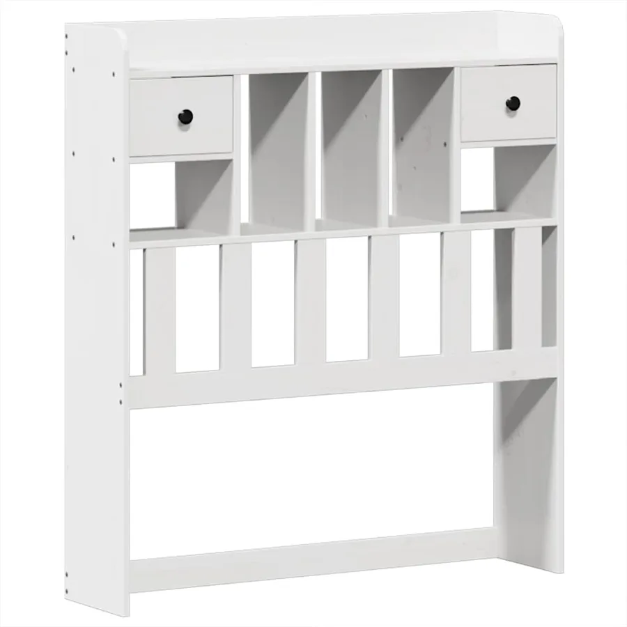 Cadre de lit sans matelas blanc 90x190 cm bois de pin massif - 6