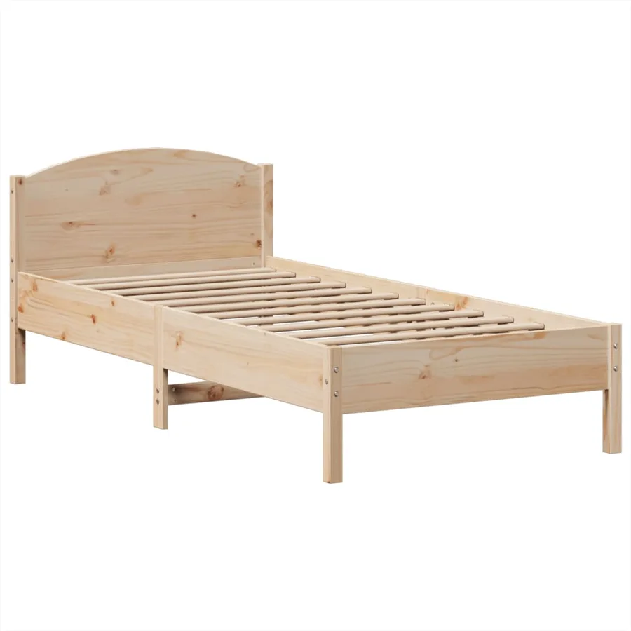 Lit bibliothèque sans matelas 100x200 cm bois massif de pin - 8