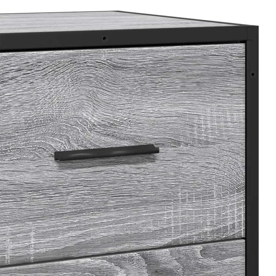 Buffet sonoma gris 35,5x35x76 cm bois d'ingénierie et métal - 8