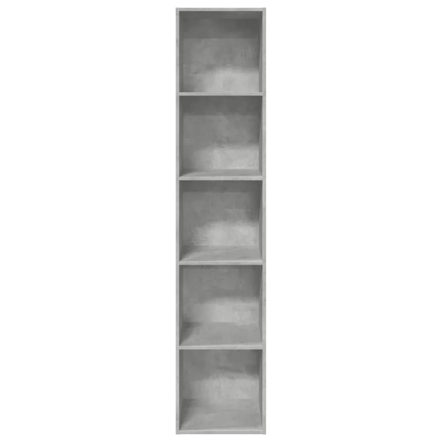 Bibliothèque gris béton 40x30x189 cm bois d'ingénierie - 4