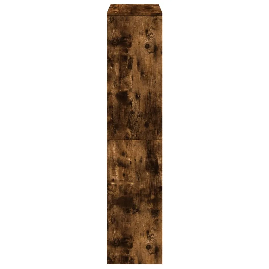 Étagère séparatrice de pièce 4 niveaux chêne fumé - 7