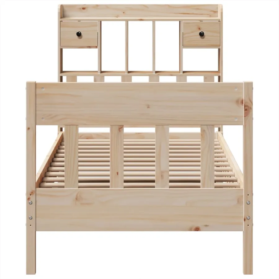 Cadre de lit sans matelas 90x190 cm bois de pin massif - 4