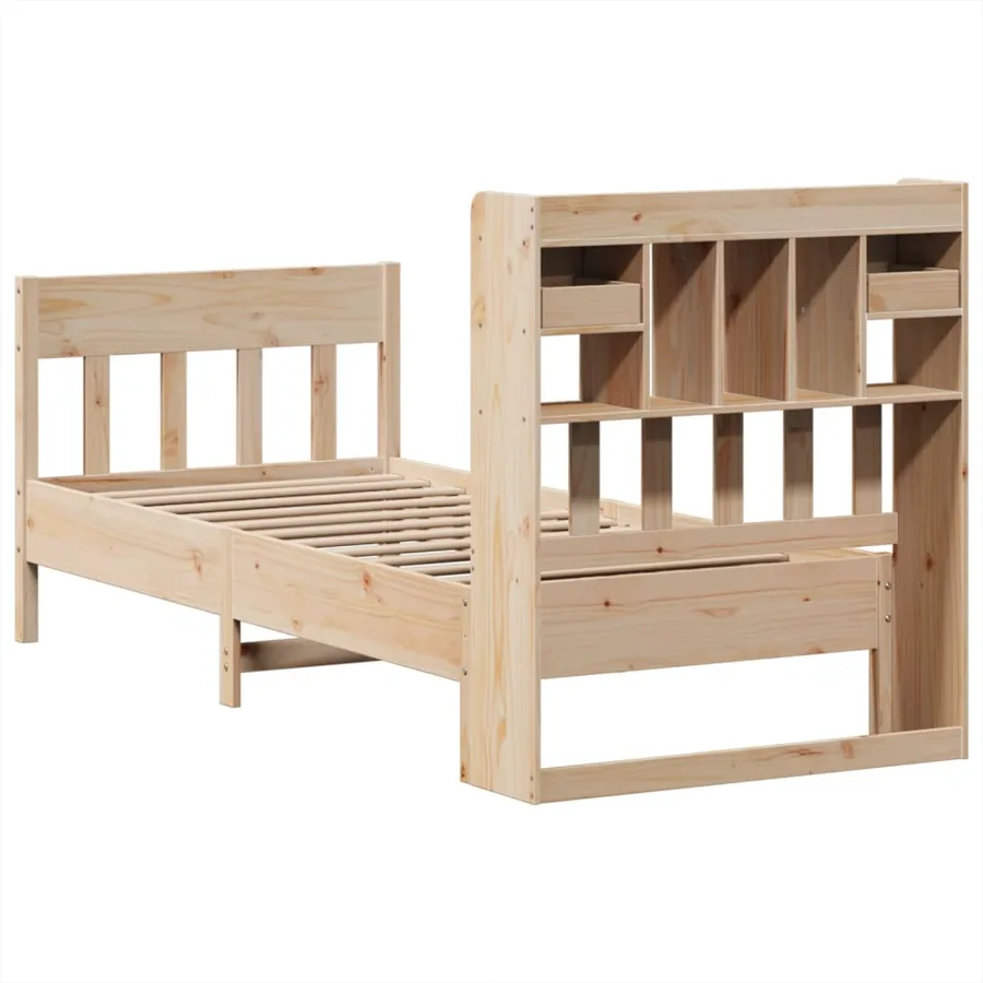 Cadre de lit sans matelas 90x190 cm bois de pin massif - 8