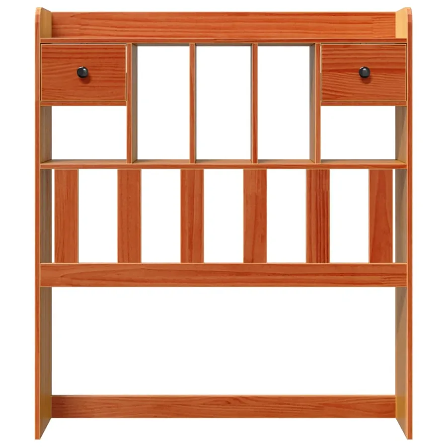 Tête de lit avec rangement cire marron 100cm bois massif de pin - 3