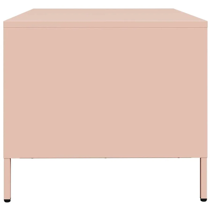 Table basse rose 101,5x50x43,5 cm acier laminé à froid - 6