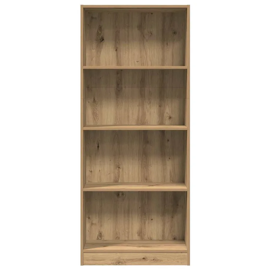 Bibliothèque chêne artisanal 60x24x143 cm bois d'ingénierie - 4