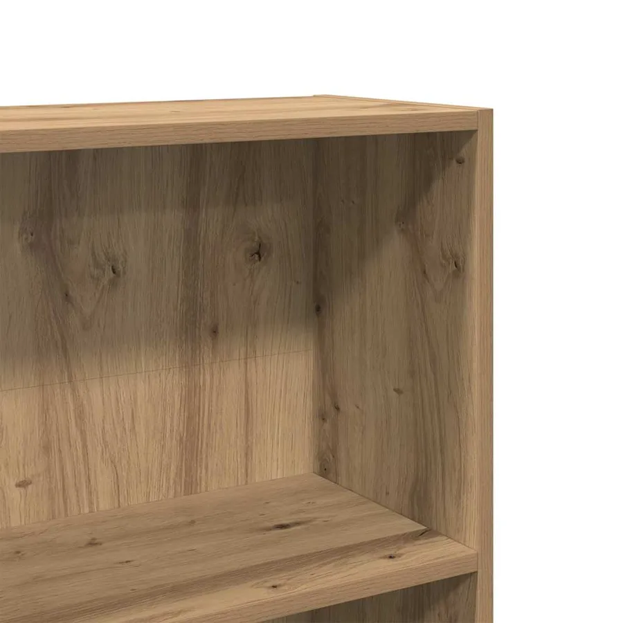Bibliothèque chêne artisanal 60x24x143 cm bois d'ingénierie - 7