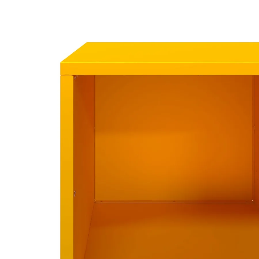 Table basse jaune moutarde 101,5x50x43,5cm acier laminé à froid - 11