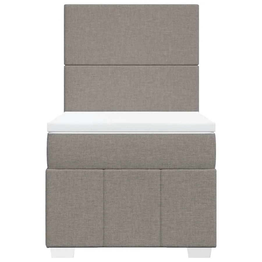 Sommier à lattes de lit avec matelas Taupe 80x200 cm Tissu - 6
